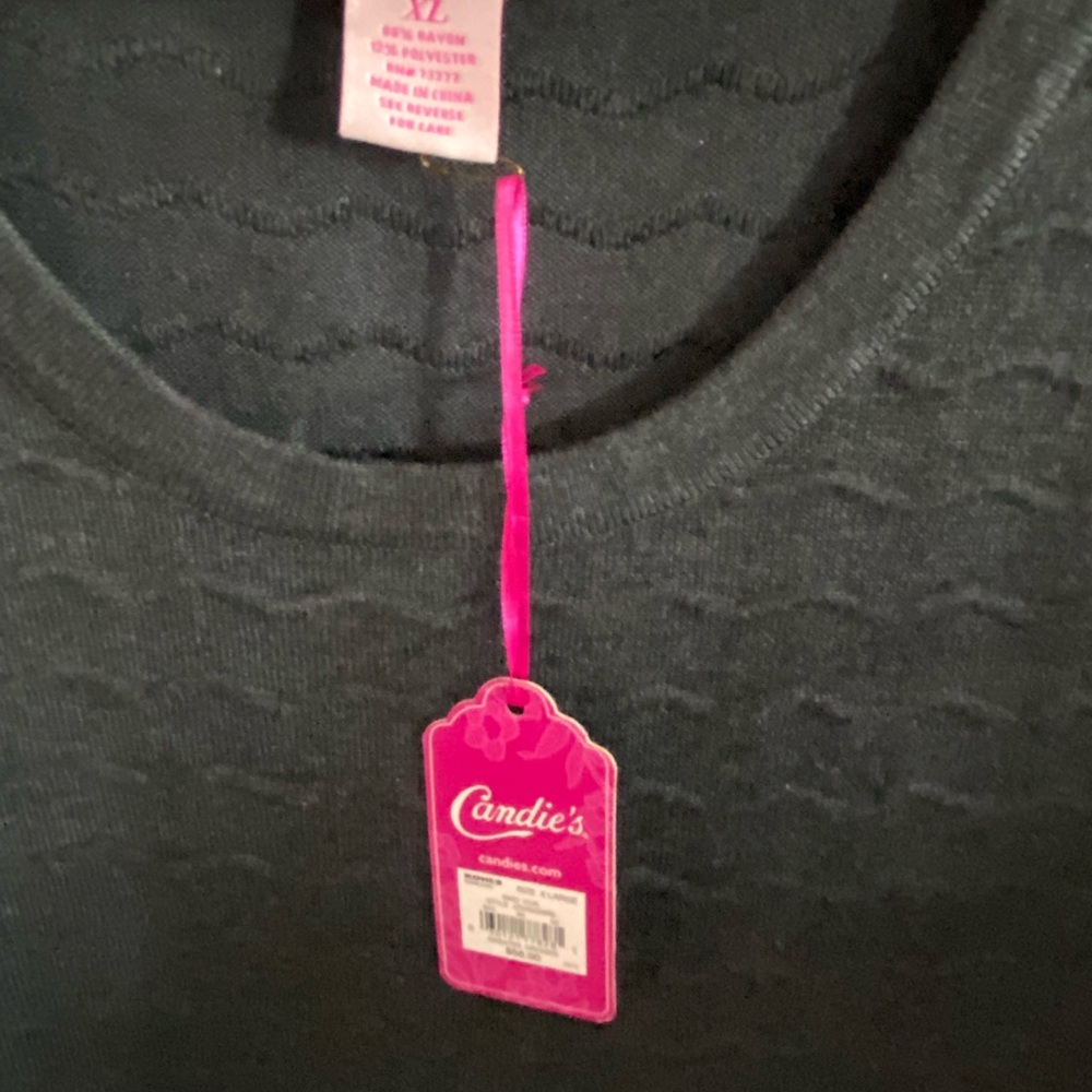 Candie's Black Textured Sweater